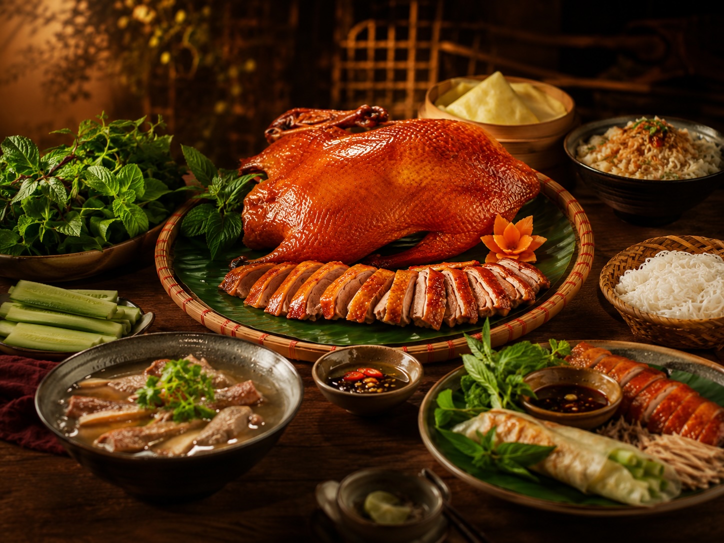 Vịt quay gia truyền da giòn vàng óng